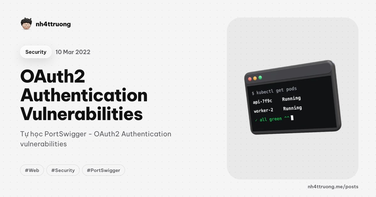 OAuth2 Authentication Vulnerabilities